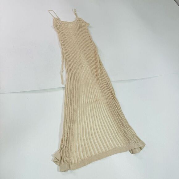 Unbranded Dress Womens XS Cream Crochet Adjustable Straps Maxi Cottagecore - Picture 7 of 8